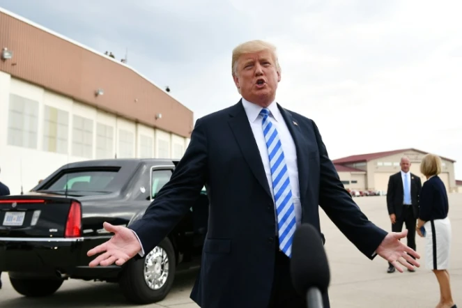 Donald Trump à Charleston, en Virginie occidentale, le 22 août 2018 