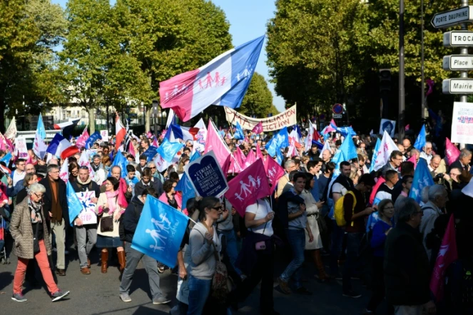 Manifestation à l'appel de la "La Manif Pour Tous" , le 16 octobre 2016 à Paris
