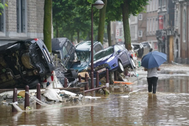 Inondations à Verviers, le 15 juillet 2021 en Belgique
