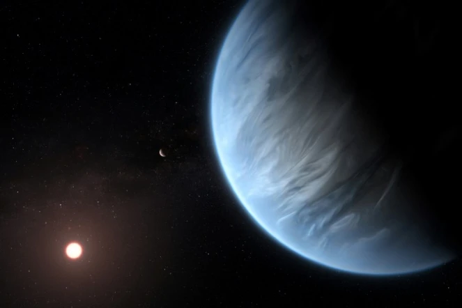 La planète K2-18b sur un document réalisé par ESA/Hubble le 11 septembre 2019