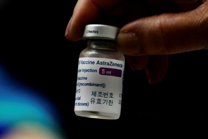 Un flacon du vaccin AstraZeneca contre le Covid 19, à Taïwan le 22 mars 2021