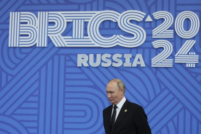 Le président russe Vladimir Poutine au sommet des Brics à Kazan, en Russie, le 23 octobre 2024