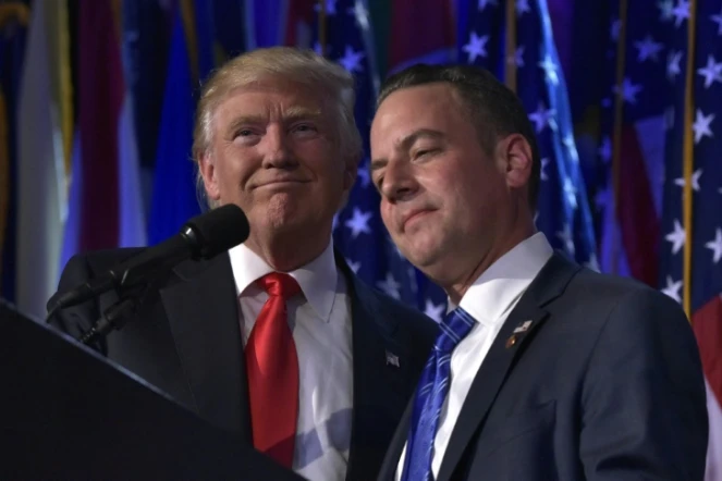 Donald Trump et Reince Priebus le 9 novembre 2016 à New York