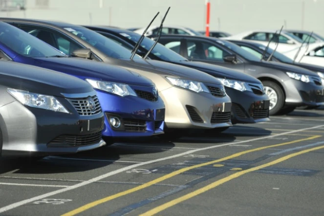 Des voitures neuves dans une usine Toyota à Melbourne le 10 février 2014