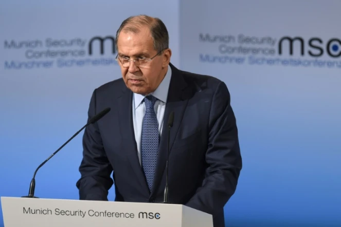 Le chef de la diplomatie russe Sergueï Lavrov, le 18 février 2017 à Munich en Allemagne