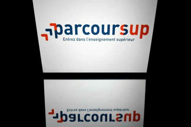 Photo d'illustration du logo de la plateforme d'accès à l'enseignement supérieur Parcoursup prise le 19 avril 2018 à Paris