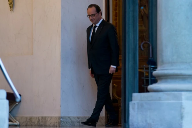 Le président François Hollande le 5 janvier 2016 à l'Elysée à Paris