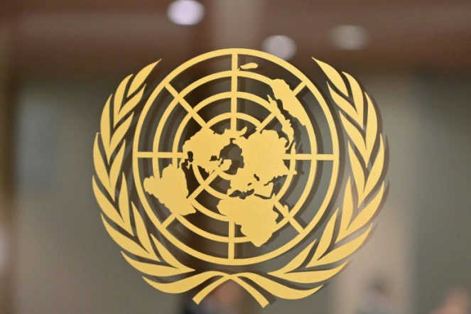Le logo des Nations Unis en septembre 2019 à New York