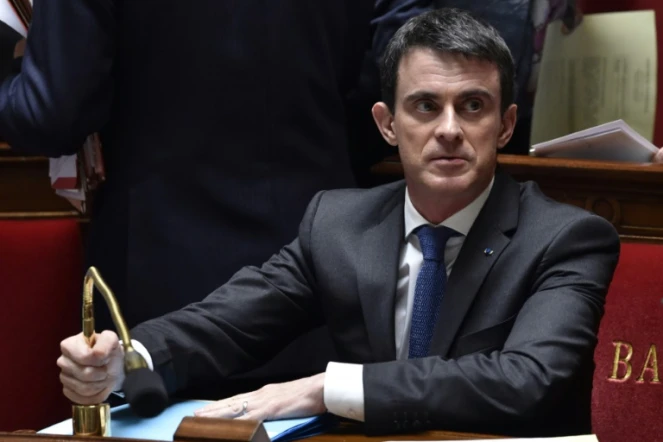 Le Premier ministre Manuel Valls lors des questions au gouvernement le 9 mars 2016 à l'Assemblée nationale à Paris
