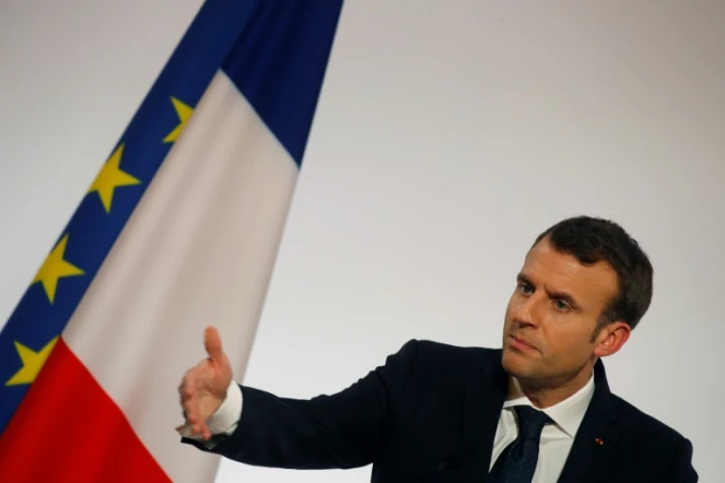Le président français EMmanuel Macron à Paris, le 30 janvier 2018
