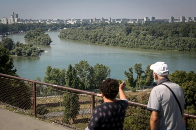 La rivière Sava rejoint le Danube à Belgrade, le 11 septembre 2020
