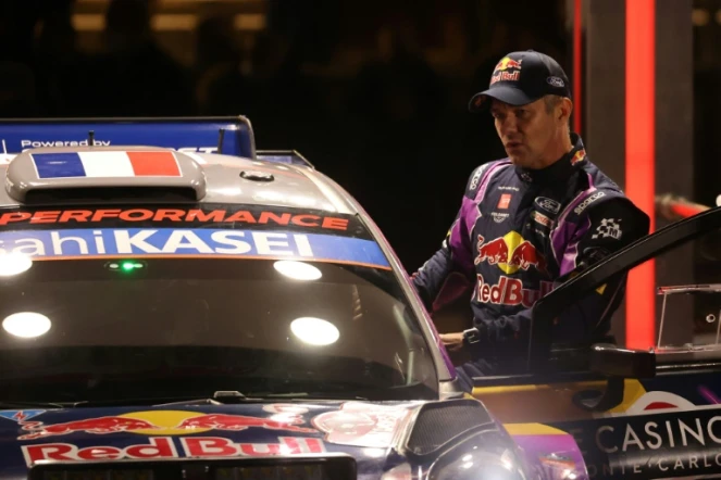 Le pilote Sébastien Loeb (MS-Sport) dispute le 90e rallye Monte-Carlo, ici avant le départ de l'épreuve à Monaco, le 20 janvier 2022  