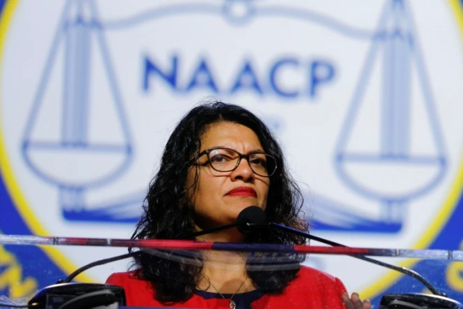 Une photo prise le 22 juillet 2019 montre l'élue américaine Rashida Tlaib