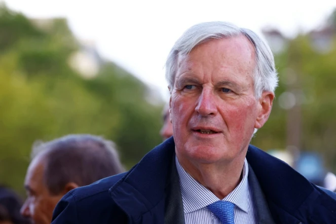 Le Premier ministre Michel Barnier, lors de la Parade des athlètes français des JO-2024, le 14 septembre 2024 à Paris