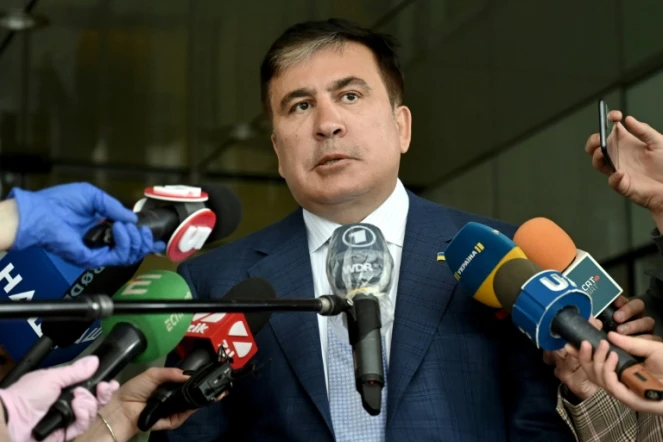 L'ex-président géorgien Mikheïl Saakachvili le 24 avril 2020 à Kiev