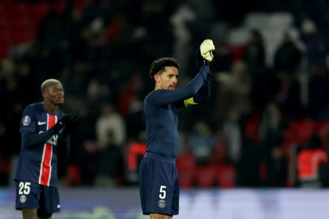 Le défenseur et capitaine du Paris SG Marquinhos lors du match nul (1-1) face à Nantes, le 30 novembre 2024 au Parc des Princes