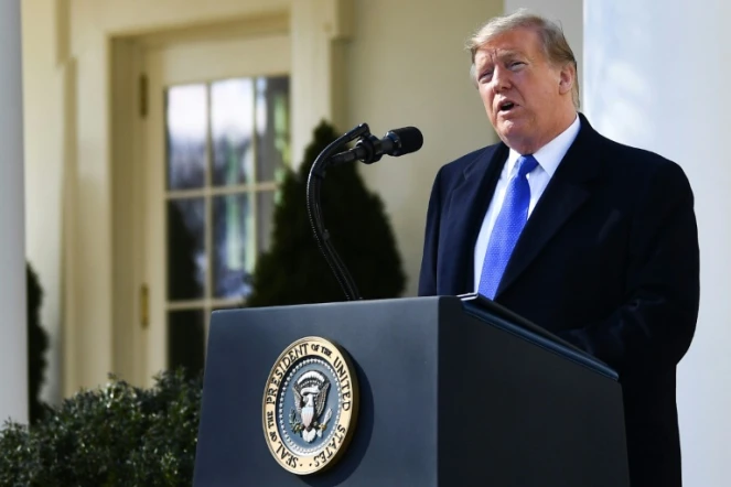 Le président américain Donald Trump à la Maison Blanche, le 15 février 2019 à Washington