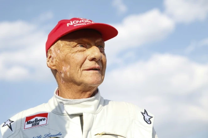 La légende autrichienne de la Formule 1 Niki Lauda à la "course des légendes" en marge du Grand Prix d'Autriche, le 30 juin 2018 à Spielberg
