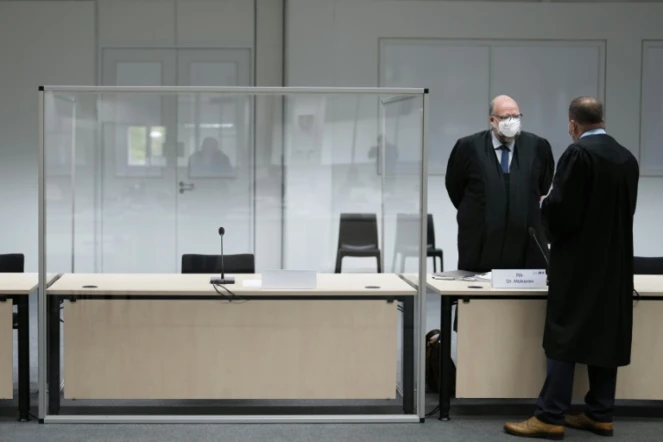 Le siège d'une ancienne secrétaire d'un camp de concentration nazi, qui devait être jugée devant le tribunal d'Itzehoe dans le nord de l'Allemagne, est resté vide, le 30 septembre 2021