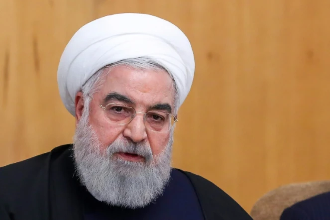 Le président iranien Hassan Rohani lors d'une réunion avec son gouvernement à Téhéran, sur une photo diffusée par ses services le 8 janvier 2020