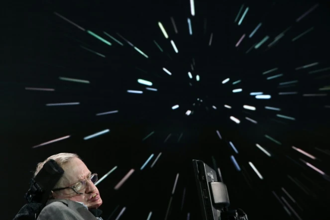 Le professeur Stephen Hawking le 12 avril 2016 à New York