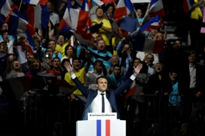 Emmanuel Macron en meeting à Lyon, le 4 février 2017 
