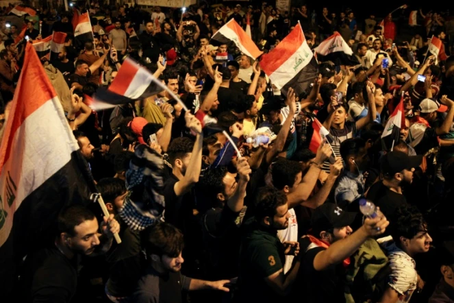 Des Irakiens manifestent à Bagdad, le 24 octobre 2019
