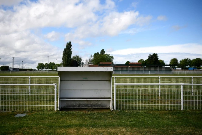 Le terrain du club amateur du FC Parisis, à Herblay près de Paris, le 30 avril 2020