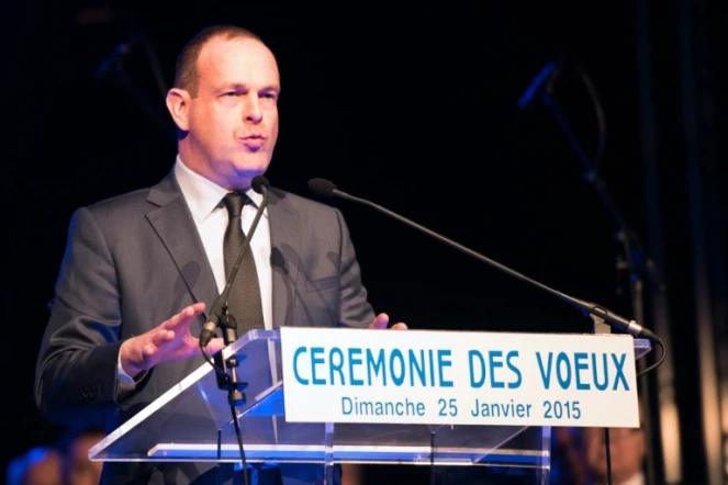 Le maire FN d'Hénin-Beaumont Steve Briois le 25 janvier 2015 dans sa commune