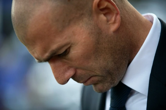 L'entraîneur du Real Madrid Zinédine Zidane, le 21 février 2016 à Malaga