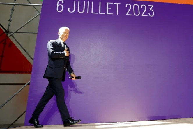 Le nouveau dirigeant du Medef,  Patrick Martin à Meudon, le jour de son élection le 6 juillet 2023