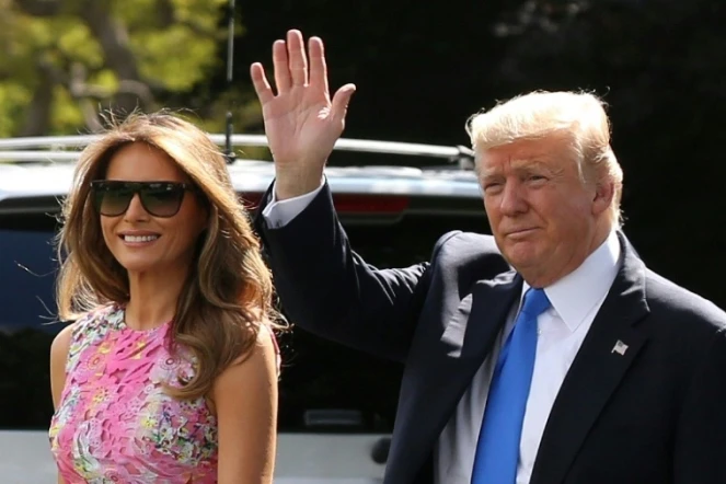 Donald Trump et son épouse Melania à Washington, le 25 juillet 2017