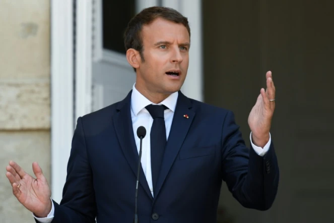 Le président français Emmanuel Macron, le 25 août 2017 à Varna en Bulgarie