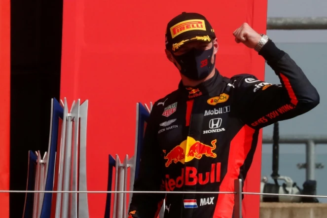 Le Néerlandais Max Verstappen, vainqueur du GP des 70 ans de la F1, à Silverstone, le 9 août 2020 