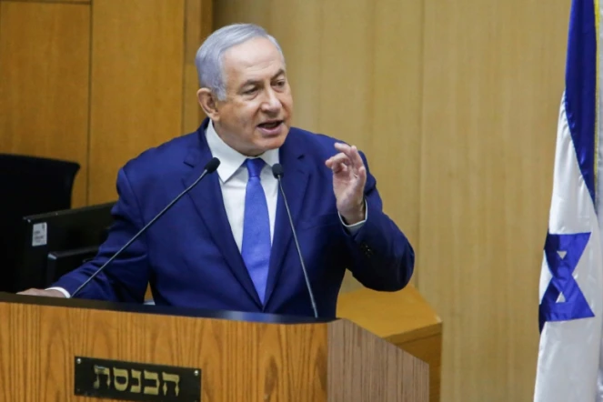 Le Premier ministre israélien Benjamin Netanyahu s'adresse à la Knesset (parlement), à Jérusalem, le 11 septembre 2019