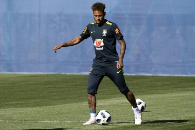 Neymar à l'entraînement, à Sotchi, le 13 juin 2018