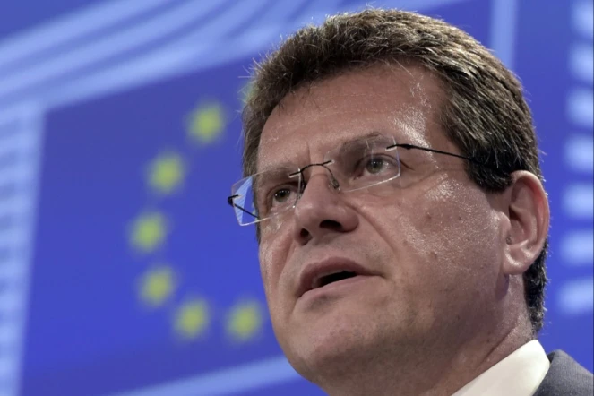 Le vice-président de la Commission européenne Maros Sefcovic, le 1er juillet 2015 à Bruxelles