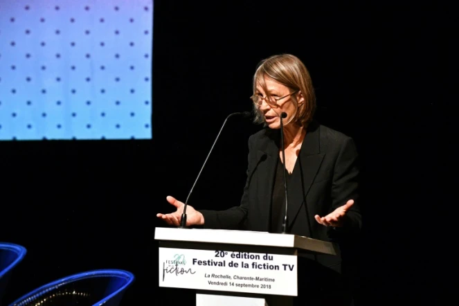 La ministre de la Culture Françoise Nyssen au Festival de la fiction de La Rochelle, le 14 septembre 2018
