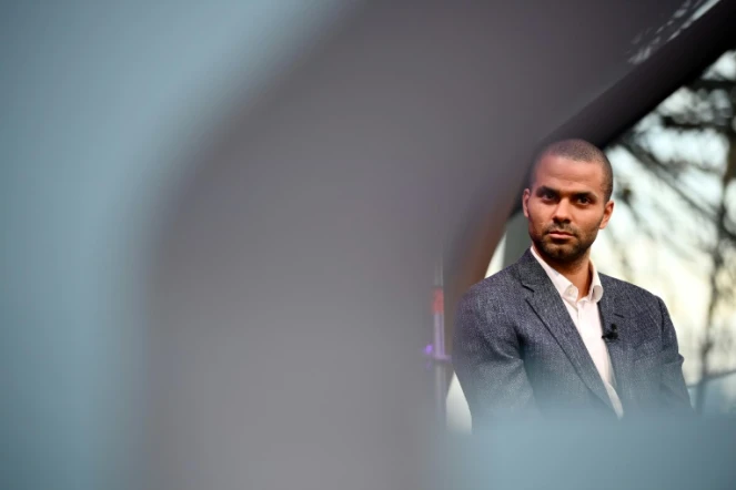Le Français Tony Parker, ancienne star des San Antonio Spurs en NBA et désormais président du club de basket-ball de l'Asvel, à Paris le 2 février 2021

