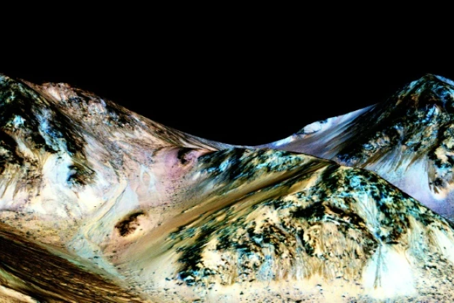 Une image fournie par la NASA le 27 septembre 2015, montre la surface de Mars