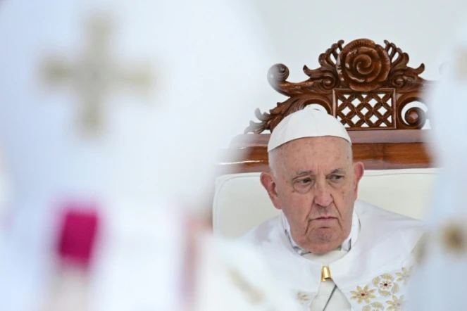 Le pape François le 5 septembre 2024 au stade Gelora Bung Karno de Jakarta