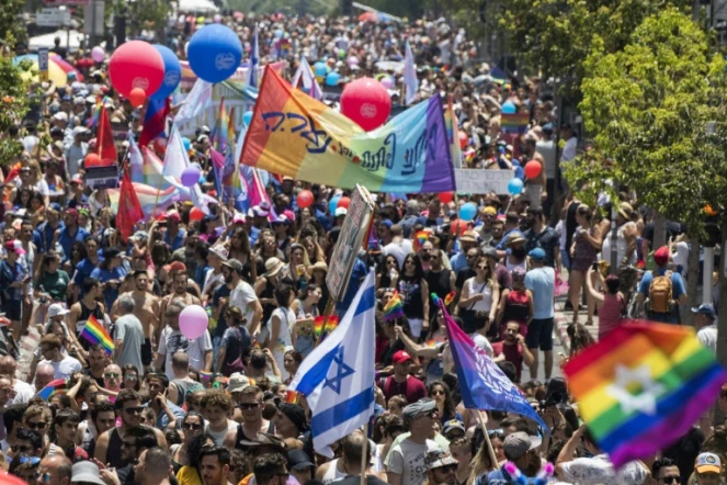 Parade de la Gay Pride à Tel Aviv, le 9 juin 2017