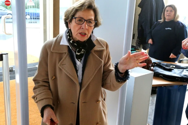 Viviane Lambert, la mère de Vincent Lambert, à son arrivée à la cour d'appel le 16 février 2017 à Reims