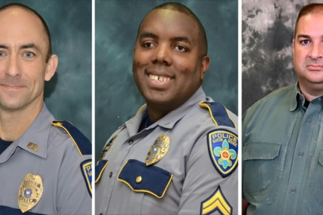 Matthew Gerald, Montrell Jackson et Brad Garafalo, les trois policiers tués à Baton Rouge le 17 juillet 2016