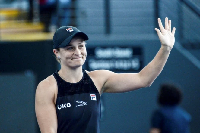 Ashleigh Barty au tournoi d'Adelaide, en Australie, le 7 janvier 2022