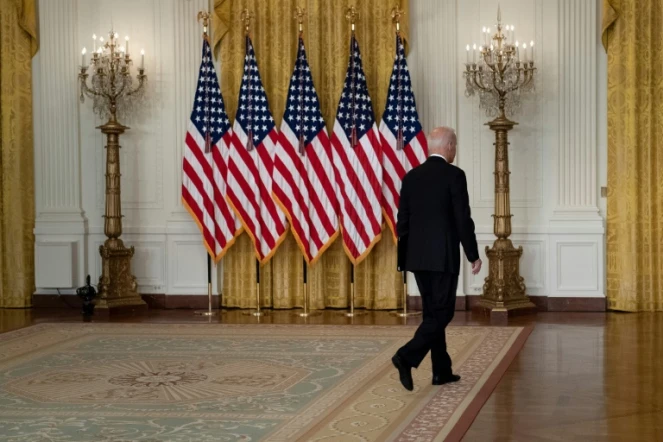 Le président américain Joe Biden après un discours sur l'Afghanistan, le 16 août 2021 à la Maison Blanche