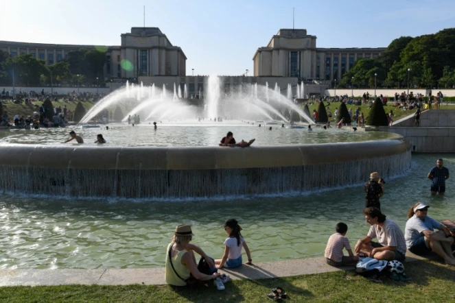 Fontaine du Trocadéro, à Paris, le 23 juillet 2019