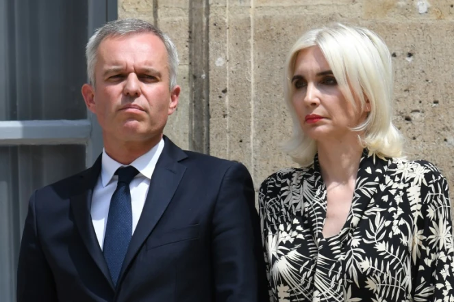 François de Rugy et son épouse le 17 juillet 2019 à Paris
