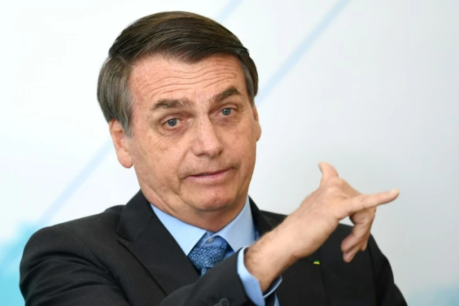 Le président brésilien Jair Bolsonaro le 16 août 2019 à Brasilia