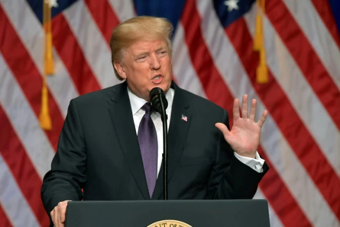 Donald Trump présente sa "Stratégie de sécurité nationale" à Washington le 18 décembre 2017 